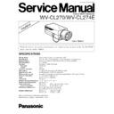 Panasonic WV-CL270, WV-CL274E Simplified Service Manual