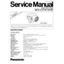 Panasonic WV-CP472HE Simplified Service Manual