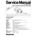 Panasonic WV-CPR470, WV-CPR474E Simplified Service Manual