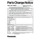 Panasonic WV-CS570, WV-CS574 Service Manual / Parts change notice