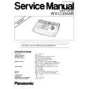 Panasonic WV-CU550B Simplified Service Manual