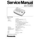 Panasonic WV-CU850 Service Manual