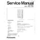 Panasonic WV-RC100 Service Manual