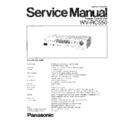 Panasonic WV-RC550 Service Manual