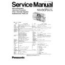 Panasonic NV-DCF3E, NV-DCF3B, NV-DCF3A, NV-DCF3EN, NV-DCF3PM Service Manual