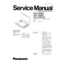 Panasonic DVD-LS90EB, DVD-LS90EE, DVD-LS90GCS Service Manual