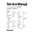 Panasonic DVD-RA61 Service Manual