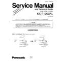 Panasonic KX-F1000AL (serv.man2) Service Manual / Supplement