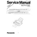 kx-f1110al service manual simplified