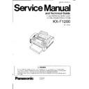 kx-f1200 service manual