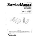 kx-f20bx, kx-fa191bx (serv.man2) service manual