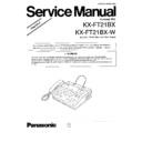 Panasonic KX-FT21BX, KX-FT21BX-W Simplified Service Manual