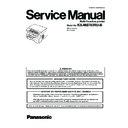 Panasonic KX-MB763RU (serv.man5) Service Manual