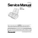 Panasonic UF-E1, UF-E1CN Service Manual