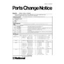 Panasonic EH8461, EH8463, EH8465 (serv.man2) Service Manual / Parts change notice