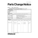 Panasonic EH8461, EH8463, EH8465 (serv.man3) Service Manual / Parts change notice