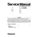 Panasonic ER-GB52, ER-GB42-K520 Service Manual