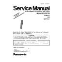 Panasonic ER-GP30-K520 Simplified Service Manual