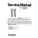 Panasonic ER-PA10, ER-PA11 Service Manual