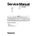 Panasonic ER-SB60 Service Manual