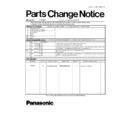 Panasonic ER2403 Service Manual / Parts change notice