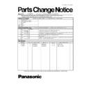 Panasonic ES-RW30 Service Manual / Parts change notice