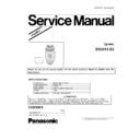 Panasonic ES2013-E2 Simplified Service Manual