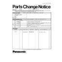 Panasonic ES2502 (serv.man2) Service Manual / Parts change notice