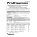 Panasonic ES4025 Service Manual / Parts change notice