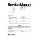 Panasonic ES6002-E8, ES6003-E8 Service Manual