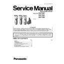 Panasonic ES7101, ES7102, ES7109 Service Manual