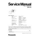 Panasonic EW3122 Service Manual