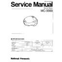 Panasonic MC-3300 Service Manual