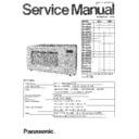 Panasonic NN-6705A, NN-6655A, NN-6655C, NN-6635A, NN-6615A, NN-6605A, NN-6555A, NN-6555C, NN-6545C, NN-6535A, NN-6525A, N Service Manual