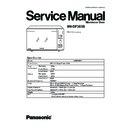Panasonic NN-DF383BZPE Service Manual