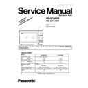 Panasonic NN-GD368M, NN-GT348W, NN-GD368MZPE, NN-GD368MZTE, NN-GT348WZPE, NN-GT348MZPE Simplified Service Manual