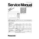 Panasonic NN-GD576MZPE, NN-GD576WZPE, NN-GT546WZPE, NN-SD556MZPE, NN-ST556WZPE Simplified Service Manual