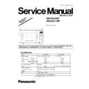 Panasonic NN-GX36BF, NN-GX31WF Simplified Service Manual