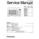 Panasonic NN-S576BA, NN-S576WA, NN-S566BA, NN-S566WA, NN-E566BA, NN-E566WA, NN-S566LA, NN-S576WC, NN-S566BC, NN-S566WC Service Manual