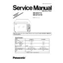 Panasonic NN-SD377S, NN-GT347W, NN-SD377SZPE, NN-GT347WZPE Simplified Service Manual
