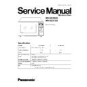 Panasonic NN-SD382SZPE, NN-SD372SZPE Service Manual