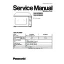 Panasonic NN-SD38HSZPE, NN-SD36HBZPE Service Manual