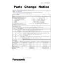 Panasonic NR-BW465VCRU, NR-BW465VSRU, NR-BY602XCRU, NR-BY602XSRU, NR-BW415, NR-BY552, NR-CY557, NR-CY54A Service Manual / Parts change notice