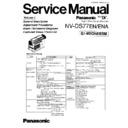 Panasonic NV-DS77EN, NV-DS77ENA Service Manual
