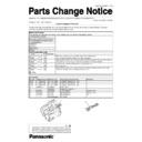 Panasonic NV-GS90EB, NV-GS90EE, NV-GS90EF, NV-GS90EG, NV-GS90EK, NV-GS90EP, NV-GS90E, NV-GS90GC, NV-GS90GCS, NV-GS90GN, NV-GS98GK, PV-GS90P, PV-GS90PC, PV-GS90PL Service Manual / Parts change notice