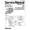 Panasonic NV-M50EG, NV-M50B, NV-M50A, NV-M3500EN, NV-M3500EM Service Manual