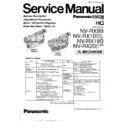 Panasonic NV-RX9B, NV-RX10EG, NV-RX10A, NV-RX10EN, NV-RX10EU, NV-RX19B, NV-RX20EG, NV-RX20EN, NV-RX20EU Service Manual