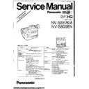 Panasonic NV-S8E, NV-S8B, NV-S8A, NV-S800EN Simplified Service Manual