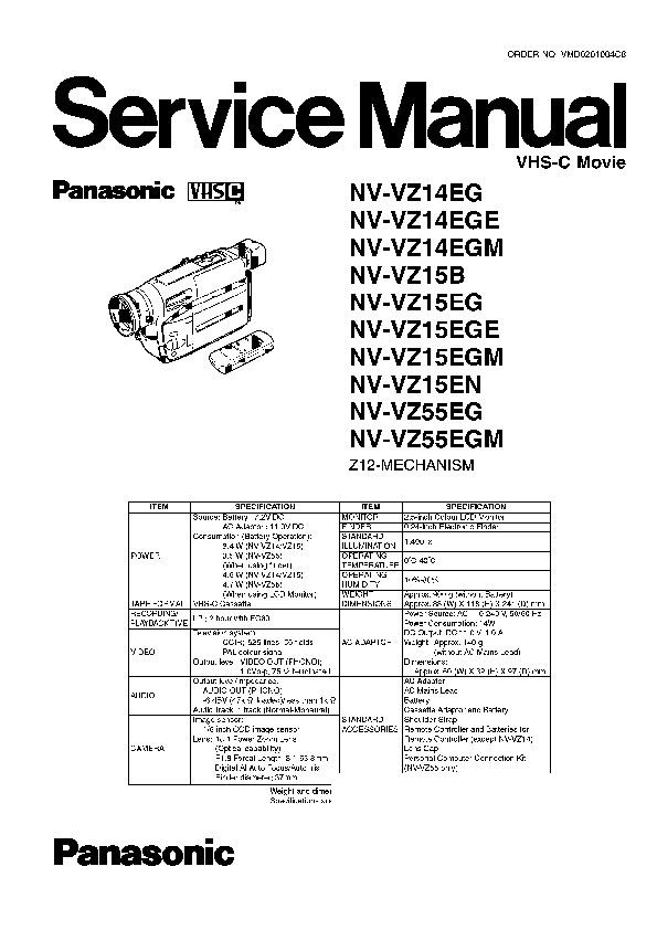 Panasonic nv vp60ee инструкция