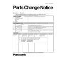 Panasonic EP30002KU892, EP30002C800, EP30002CW890, EP30002KU800, EP30002KX890 Service Manual / Parts change notice
